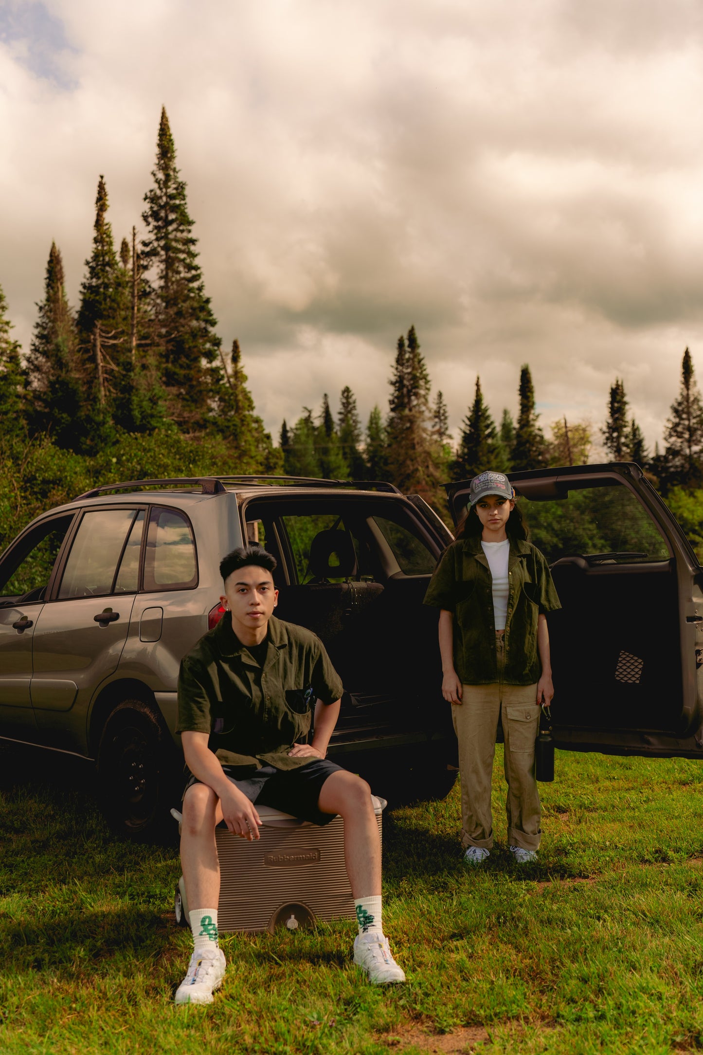 MOSS GREEN CAMP SHIRT