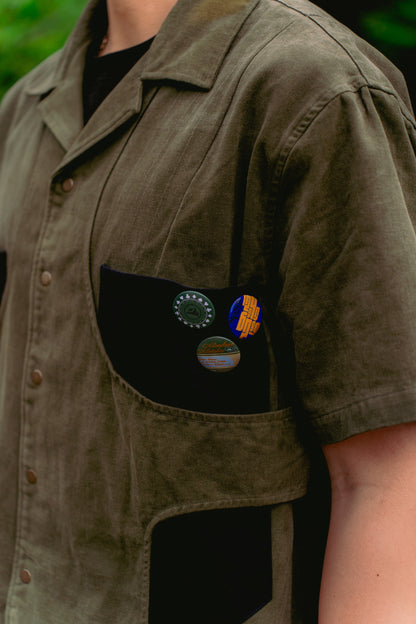 MOSS GREEN CAMP SHIRT