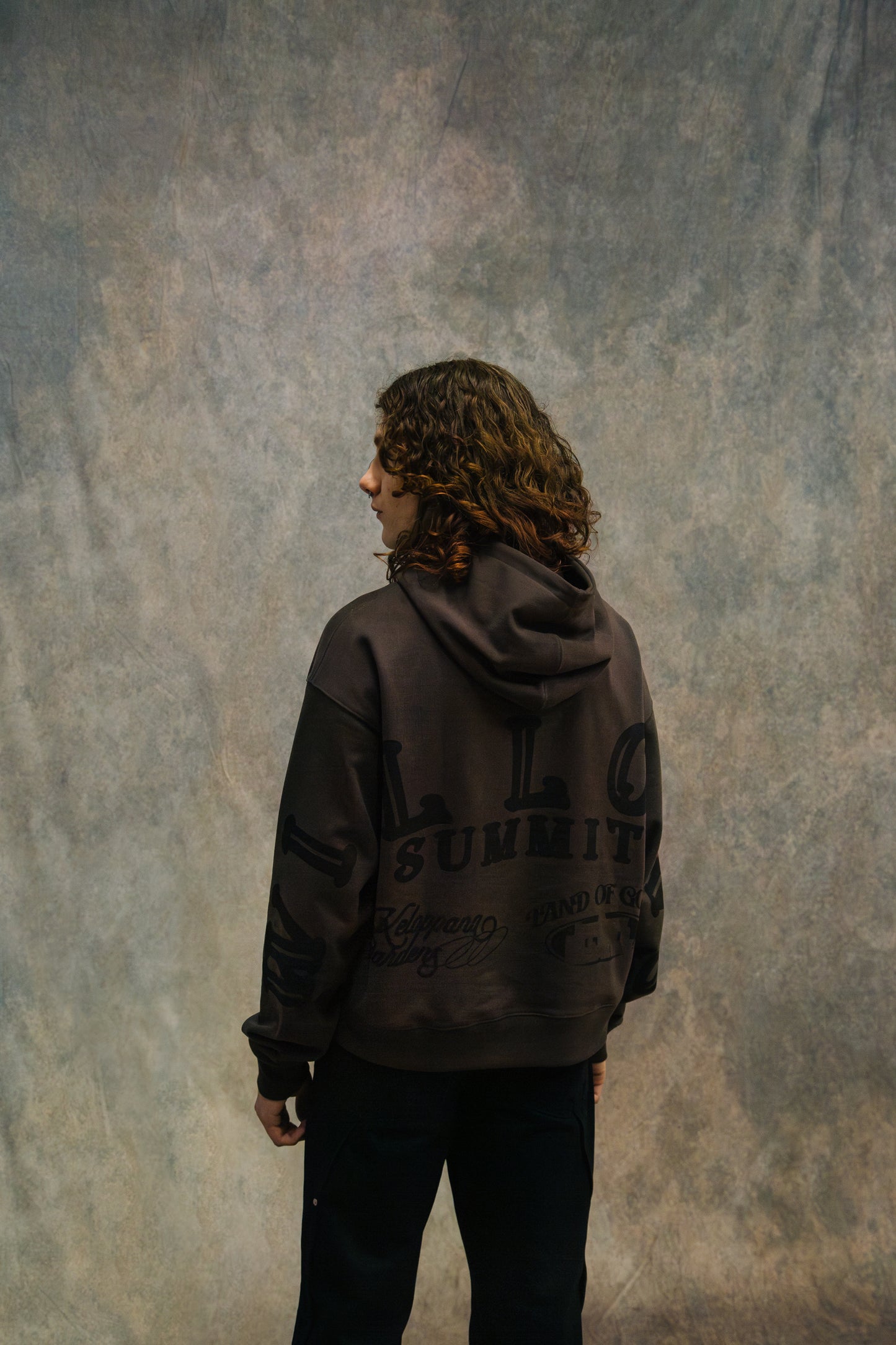 FRENCH TERRY HOODIE - OFF BROWN